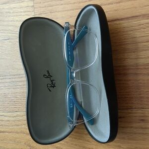 Ray-Ban! Clear and teal!